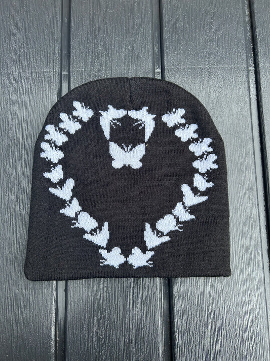 Black Butterfly Beanie